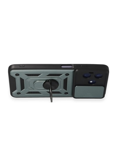 Newface Realme C53 Kılıf Pars Lens Yüzüklü Silikon Glblseme - 56 - Yeşil