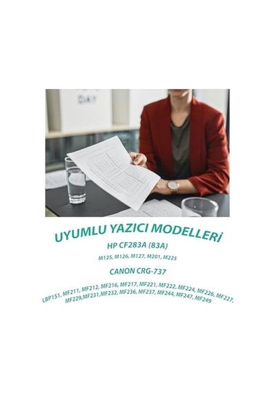 Ysy Cf283a M125 M126 M201 M225 1500 1.5k Sayfa Verimli Muadil Toner Siyah