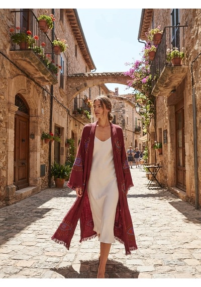 Brandsmiths Burgundy Visionguard Kimono Sarı