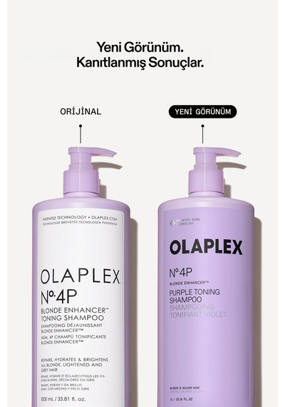 No. 4p Blonde Enhancer Purple Toning Shampoo - Renk Koruyucu & Bağ Güçlendirici Mor Şampuan 1l