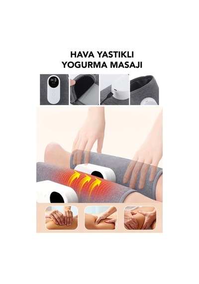 Diz Masajı Yeni Nesil Şarjlı Isıtmalı 3 Kademeli 40 C 45 C 50 C Hava Basınçlı Masaj 3 Modlu