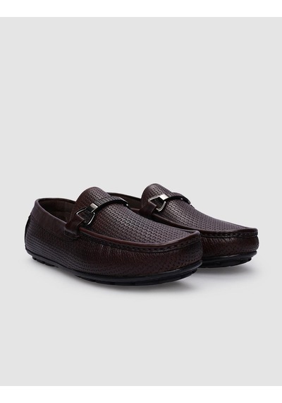 Cabani Parga %100 Hakiki Deri Kahverengi Tokalı Erkek Loafer