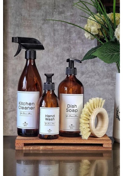 Khakma Standlı Fırçalı Bulaşık Deterjanı Kitchen Cleaner 3lü Set