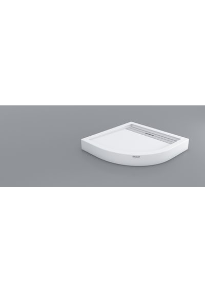 Shower 90x90 Drop Oval Monoblok Duş Teknesi H:12,5 Cm