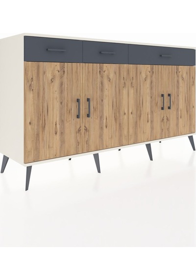Hyperion Konsol 4 Raflı 3 Çekmeceli 4 Kapaklı 176x44x99 Aytaşı-ça Aytaşı-çam/antrasit Hyperion Konsol 4 Raflı 3 Çekmeceli 4 Kapaklı 176x44x99 Aytaşı-ça Aytaşı-çam/antrasit