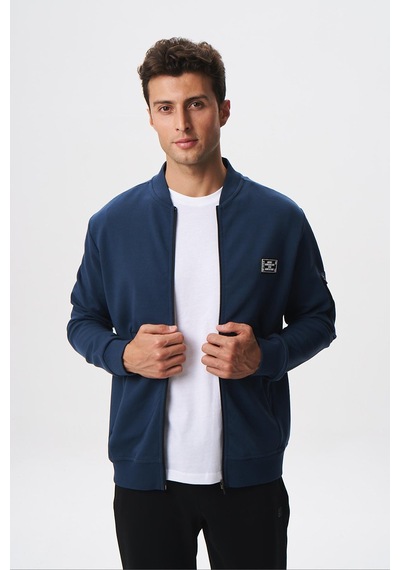 AR-MA Arma Erkek Slim Fit Scuba Su Geçirmeyen Kumaş Basic Kol Cepli Tam Fermuar Kolej Yaka Sweatshirt K28324988301 İndigo AR-MA Arma Erkek Slim Fit Scuba Su Geçirmeyen Kumaş Basic Kol Cepli Tam Fermuar Kolej Yaka Sweatshirt K28324988301 İndigo