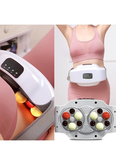 Jeehugo Beyaz Menstrual Isıtıcı Bel Bantı - 3 Seviye Isı Ve Masaj - Manyetik Şarj - Menstrual  Alatı Çok Renkli