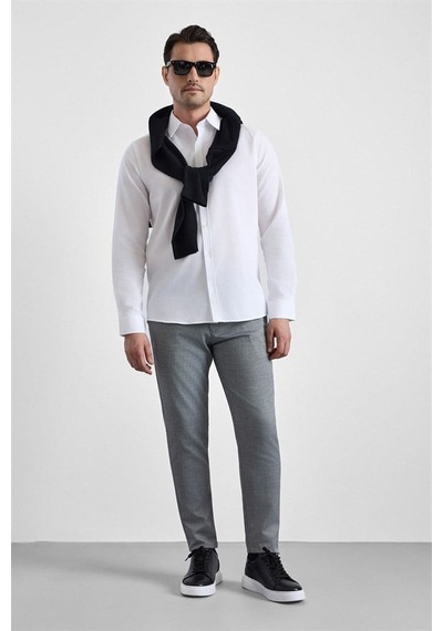 Süvari Beyaz Slim Klasik Yaka Düz Casual Gömlek Gm1008400350-bey Süvari Beyaz Slim Klasik Yaka Düz Casual Gömlek Gm1008400350-bey
