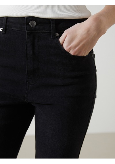 Lcw Jeans Siyah Mars Flare Kadın Jean Pantolon