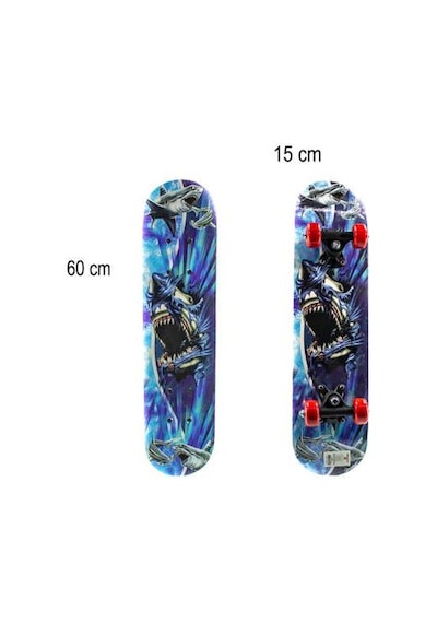 Kaykay 60 CM 4 Tekerlekli Kaykay Büyük Boy Ahşap Çok Renkli
