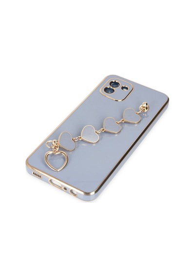 Samsung Galaxy  Uyumlu,  A03 Kılıf Esila Silikon - Gri