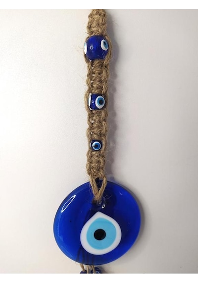 Cam Nazar Kötü Göz Kovucu Hand Made Ağaç Duvar Dekorasyonu Hasır Nazarlık Duvar Ağaç Ev Süsü