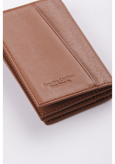 Ancora Leather Hakiki Deri Minimal Kartlık-26206 Taba