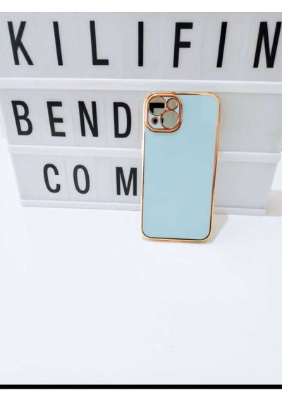 Apple Uyumlu iPhone 15 Turkuaz Parlak Kılıf Modeli Turkuaz