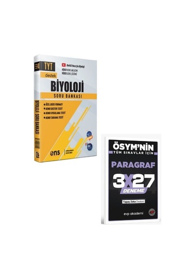 2027 Ens 2027 Tyt Biyoloji Destek Soru Bankası+ Evp Akademi Paragraf