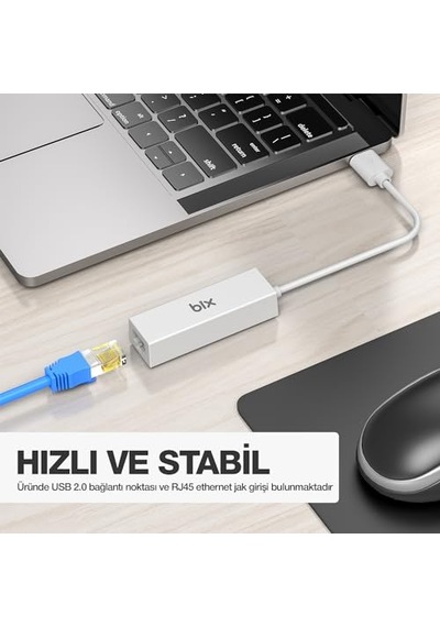 Adp-10 Usb 2.0 To Rj45 10/100 Mbps Ethernet Dönüştürücü Adaptör