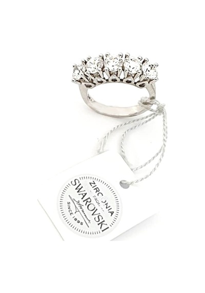 Swarovski Taşlı Gümüş Beş Taş Yüzük (516765483)