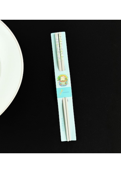 Desenli Metal Chopstick Yeşil Açık Ceviz Desenli Metal Chopstick Yeşil Açık Ceviz