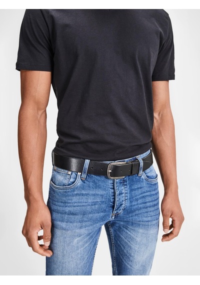 Jack & Jones Erkek Kemer Paul Ather Belt Noos-31855 Siyah