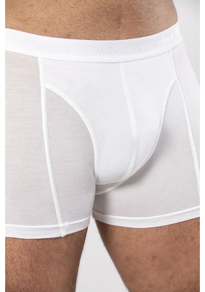 Weweus Beyaz Micro Modal Premium Erkek Boxer 1418 Beyaz