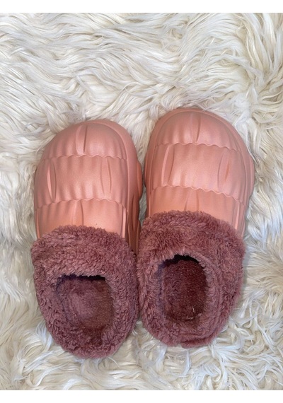 Akınal Bella Ortopedik Ultra Yumuşak Yünlü Unisex Ev Terliği Somon