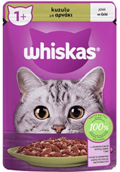 Whiskas Pouch Jöle İçinde Kuzulu Yetişkin Kedi Konservesi 85 Gr 24 Adet