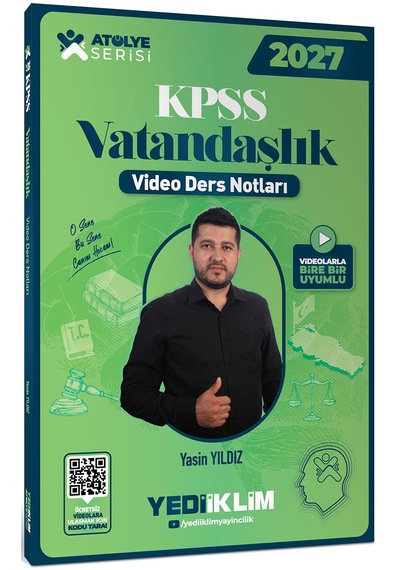 Yediiklim Yayınları 2027 Kpss Atölye Serisi Genel Kültür Vatandaşlık Video Ders Notları