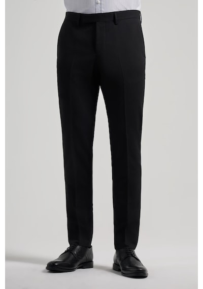 İmza Siyah Esnek Yandan Cepli Slim Fit Classic Pantolon 1003250106 Siyah