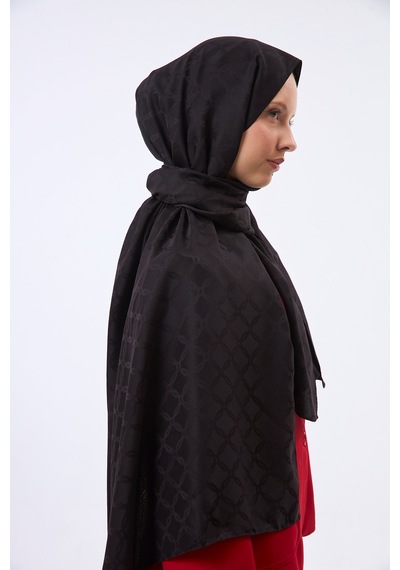 Mirsoy Scarf Lina Modern Desen Şal Siyah