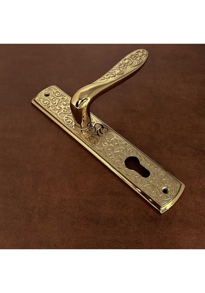 Özen Handles İmza Titanyum Zk19 Zamak Aynalı Yale Çelik Kapı Kolu 1 Takım