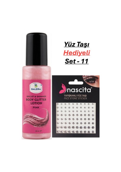 Vücut Losyonu Pembe Simli 125 Ml & Yüz Taşı Hediyeli-11