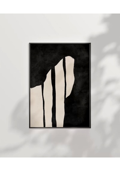 Çerçevesiz Poster Zebra Çizgileri İlhamlı Soyut Sanat