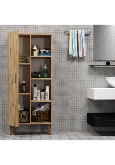 Star Tek Kapılı 4Raflı Çok Amaçlı Dolap Çam- BDL0202