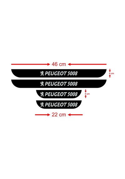 Peugeot 5008 Kapı Eşiği 4 Lü Aksesuar