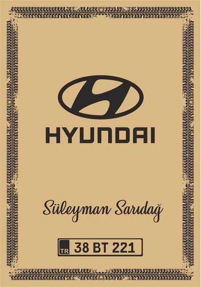 Paspas Kağıdı Hyundai Logo Ve Kişiye Özel Baskı 100 Ad. 35x50 Cm