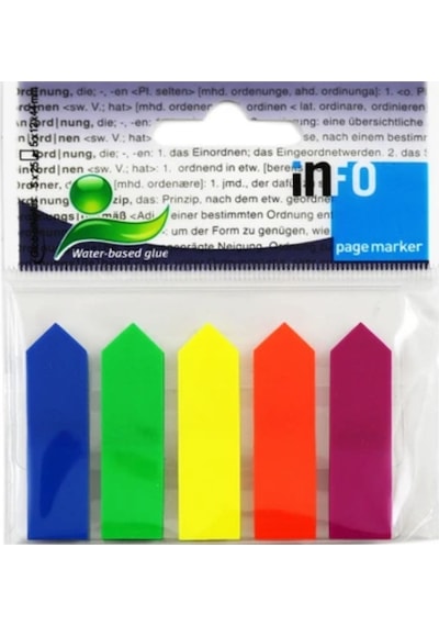 İnfo Notes 12x50 Sayfa Ayracı Ok Çok Renkli