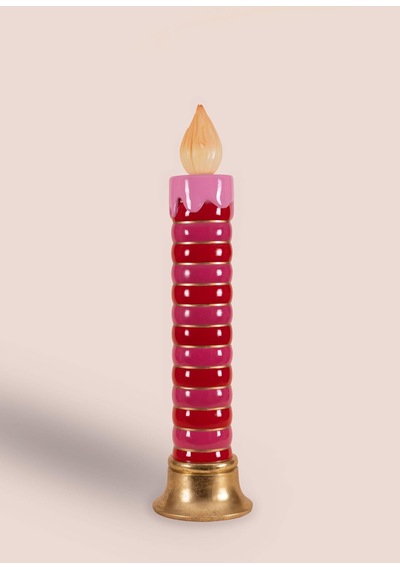 The Mia Dekoratif Led Işıklı Yılbaşı Mumu 25x25x97 Cm 1 Adet