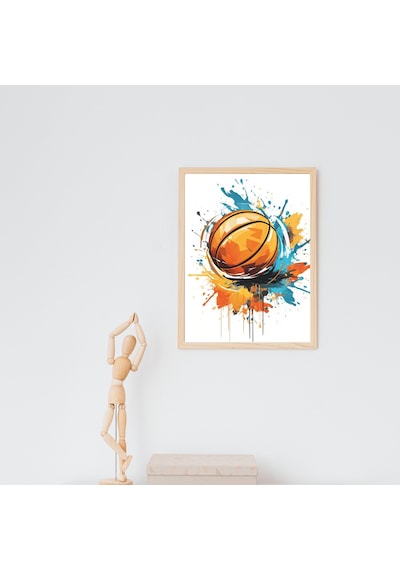 Splash Dunk 3'lü Set Çerçeveli Tablo Ahşap Renk 21 X 30 Boyut/ebat