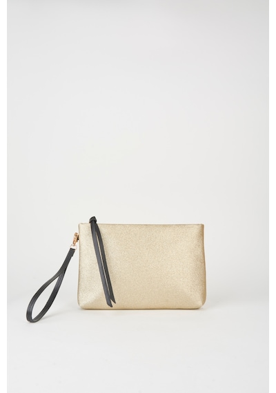Vivaq Kadın Bellis Simli Gold Astarlı Suni Deri Bilek Askılı Portföy El Ve Clutch Çanta