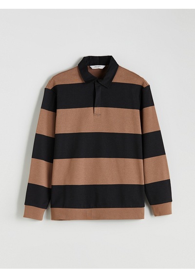 Lcw Vision Siyah Polo Yaka Erkek Sweatshirt