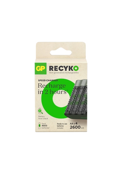 Gp M452 Usb Hızlı Şarj Cihazı 4 Adet 2600 Aa Kalem Pilli Set