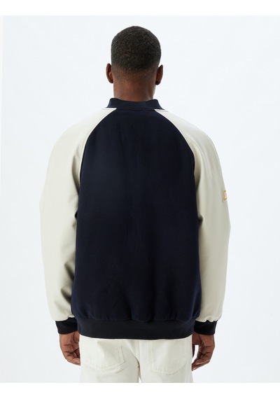 Koton Kolej Ceket Baskılı Bomber Yaka Slim Fit Cepli Çıt Çıt Düğme Detaylı Lacivert 5wam20126hw Koton Kolej Ceket Baskılı Bomber Yaka Slim Fit Cepli Çıt Çıt Düğme Detaylı Lacivert 5wam20126hw