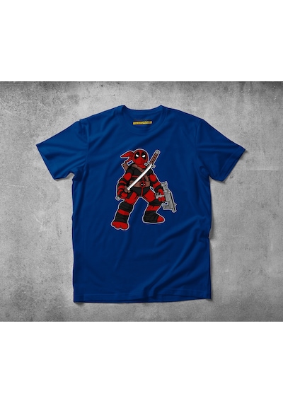 Freeyez Ninja Deadpool Unisex Pamuklu Penye T-Shirt