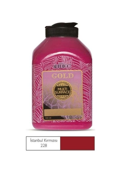 Artdeco Gold Multi Surface Saten Akrilik Boya 500 Ml İstanbul Kırmızısı 228
