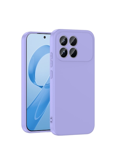 Xiaomi Poco F8 Pro Kılıf Yumuşak Silikon Kamera Korumalı Lansman Pazarplus Lila