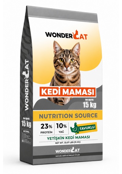Wondercat Tavuklu Yetişkin Kedi Maması 15 Kg