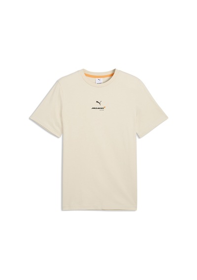 Puma Mclaren Small Logo Erkek Bej Günlük Stil T-shirt 63744806