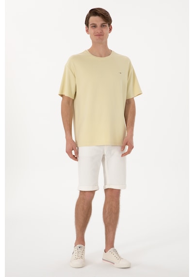 U.S. Polo Assn. Erkek Comfort Fit Bisiklet Yaka Açık Haki Tişört Tişört 50307322-VR183
