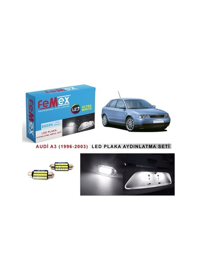 Audi A3 1996-2003 Led Plaka Aydınlatma Ampul Seti Femex Parlak Beyaz