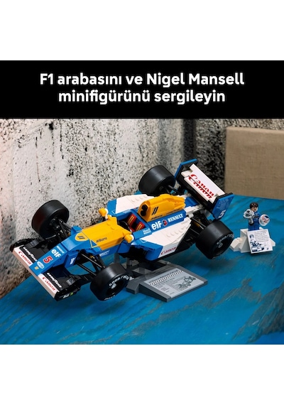 LEGO® Icons Williams Racing FW14B ve Nigel Mansell 10353 - Yetişkinler için Koleksiyonluk Yaratıcı Model Yapım Seti (797 Parça)